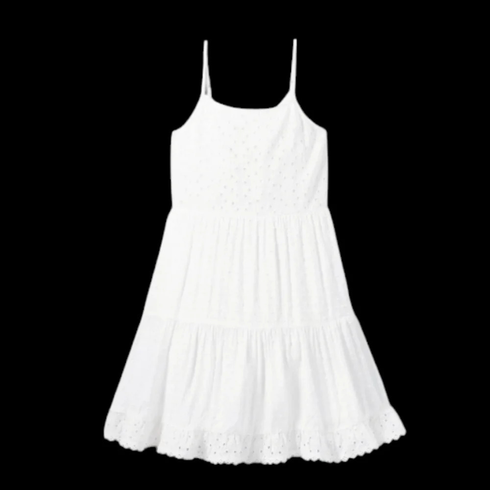 NWT Art Class Girls Eyelet White Dress L 10/12 Beach Vacation Pictures